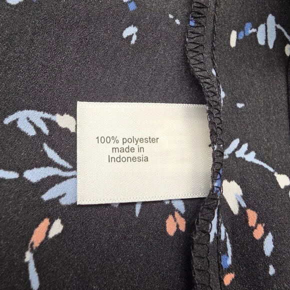 Lane Bryant Dress Womens 16P Black Floral Ruffle Cold Shoulder Belted Midi - Picture 9 of 14